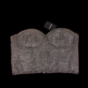 Forever 21 Glitter Strapless Corset *Brand New*
